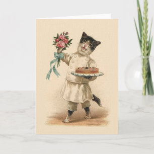 Cat Best Wishes Wenskaart Kaart