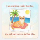 Cat Better Life Sticker (Voorkant)
