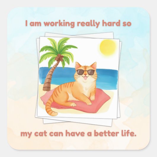 Cat Better Life Sticker (Voorkant)
