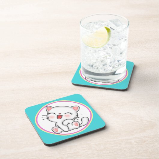 Cat Beverage Coaster Bier Onderzetter (Rechterzijde)
