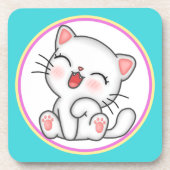 Cat Beverage Coaster Bier Onderzetter (Voorkant)