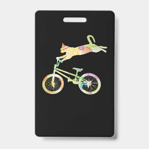 Cat Bike Cycling Bicycle - Uw CadeauCollectie Badge