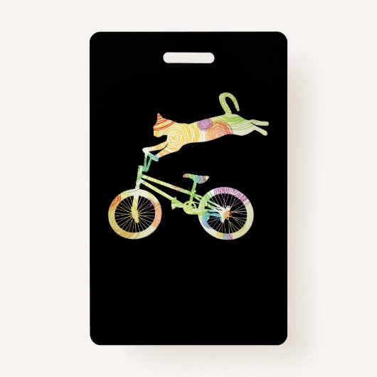 Cat Bike Cycling Bicycle - Uw Collectie voor cadea Badge (Voorkant)