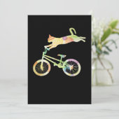 Cat Bike Cycling Bicycle - Uw Collectie voor cadea Bedankkaart (Staand voorkant)