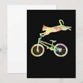 Cat Bike Cycling Bicycle - Uw Collectie voor cadea Bedankkaart (Voorkant / Achterkant)