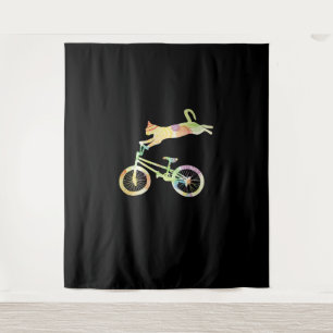 Cat Bike Cycling Bicycle - Uw Collectie voor cadea Wandkleed