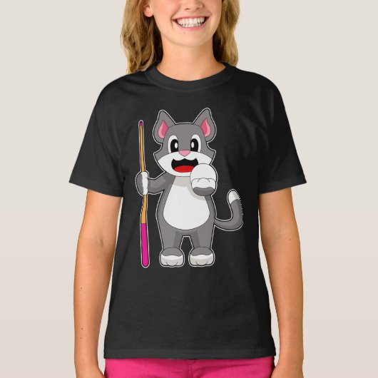 Cat biljartwachtrij t-shirt (Voorkant)