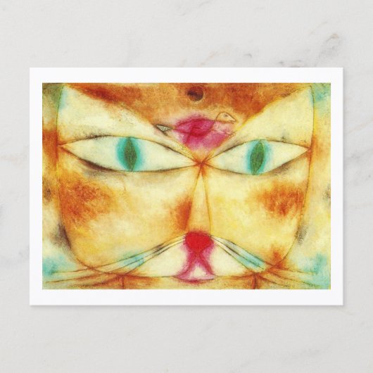 Cat Bird Paul Klee Briefkaart (Voorkant)