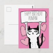 Cat Birthday Briefkaart (Voorkant / Achterkant)