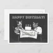  Cat Birthday Cake Oddity Briefkaart (Voorkant / Achterkant)