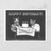  Cat Birthday Cake Oddity Briefkaart (Voorkant)