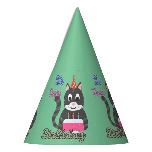 Cat Birthday Feesthoedjes (Links)