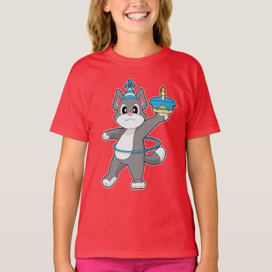 Cat Birthday Fitness T-shirt (Voorkant)