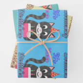 Cat Birthday Inpakpapier Vel (In situ)