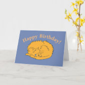 Cat Birthday Kaart (Gele Bloem)