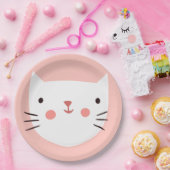Cat Birthday Kinder Paper Papieren Bordje (Feest)