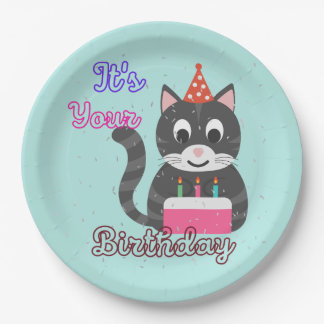 Cat Birthday Papieren Bordje