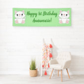 Cat Birthday Party Kat Green Spandoek (Insitu)
