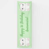 Cat Birthday Party Kat Green Spandoek (Verticaal)