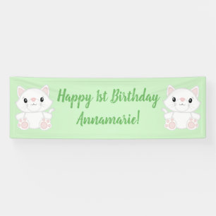 Cat Birthday Party Kat Green Spandoek