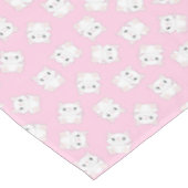 Cat Birthday Party Kat roze Tafelkleed (Gekanteld)