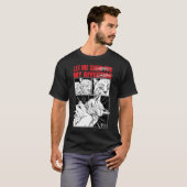 Cat Bite Affection Mannen Zwart Shirt (Voorkant volledig)