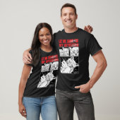 Cat Bite Affection Mannen Zwart Shirt (Unisex)