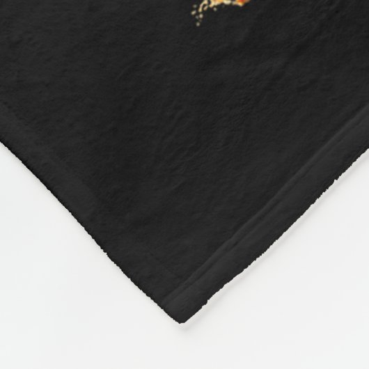 Cat Black Christmas Tree Lights Funny Santa Kitten Fleece Deken (Hoek)