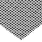 Cat Black en White Gingham Check Pset Pattern Korte Tafelloper (Hoek)