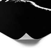 Cat Black Lover Skeleton Hand Boop Funny Halloween Poster (Hoek)