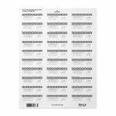  Cat Black & White Retour Adreslabel Etiket (Full Sheet)