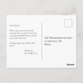 Cat Black & White We hebben verhuisd, Adreswijzigi Briefkaart (Achterkant)