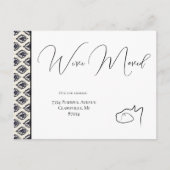 Cat Black & White We hebben verhuisd, Adreswijzigi Briefkaart (Voorkant)