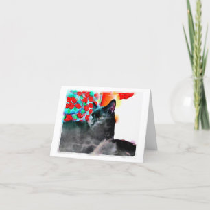 Cat Blank Note-Kaart Kaart