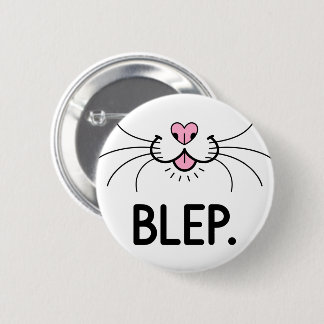 Cat Blep Cute Tongue Ronde Button 5,7 Cm