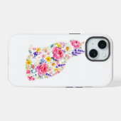 Cat & Bloemen iphon  iPhone 15 Case (Achterkant horizontaal)