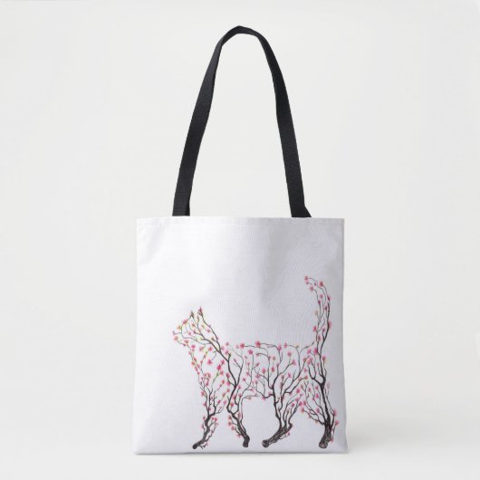 Cat Blossom Tote Bag (Voorkant)