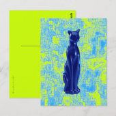 Cat Blue ~ Briefkaart (Voorkant / Achterkant)