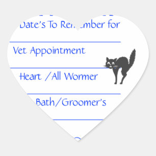 Cat Blue Reminder Stickers