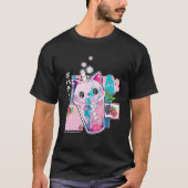 Cat Boba Anime Bubble Tea Neko Girls Kawaii Girls T-shirt (Voorkant)