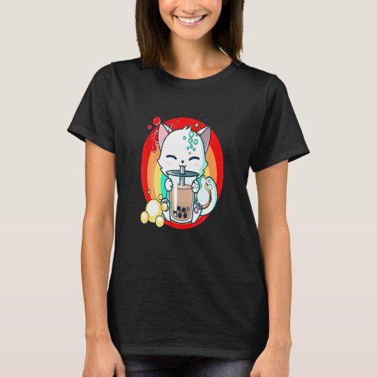 Cat Boba Bubble Ea T-shirt (Voorkant)
