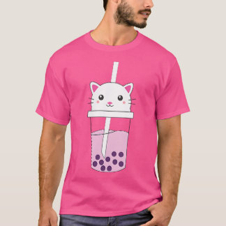 Cat Boba Bubble Tea Cat Kat Lover Neko Minimale P T-shirt