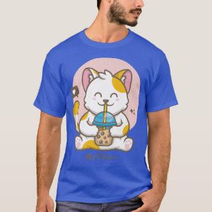 Cat Boba Tea Anime Kawaii Neko esthetisch Japans T-shirt