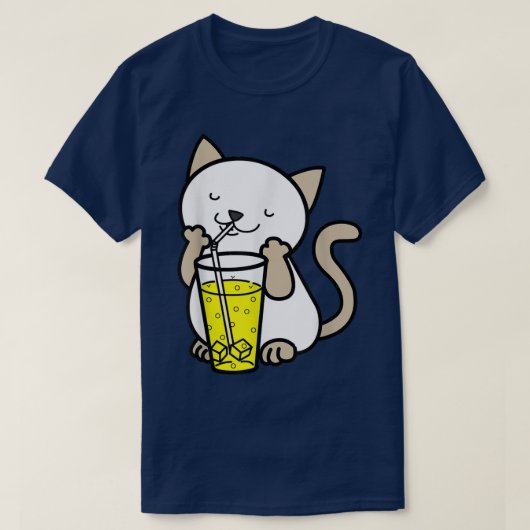 Cat Boba tea beltea animme Japanse neko animme T-shirt (Design voorkant)