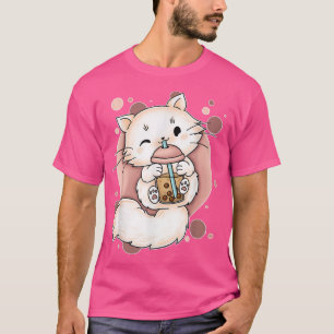 Cat Boba Tea Bubble Tea Anime Kawaii Japans Neko T-shirt