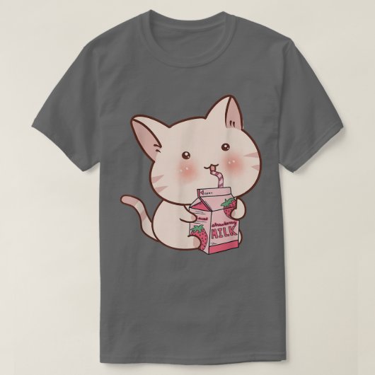 Cat Boba Tea Bubble Tea Anime Kawaii Neko573 T-shirt (Design voorkant)