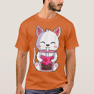 Cat Boba Tea Bubble Tea Anime Kawaii Neko Gifts Gi T-shirt