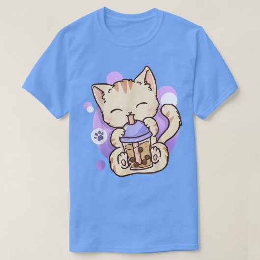 Cat Boba Tea Bubble Tea Anime Kawaii Neko Gifts Gi T-shirt (Design voorkant)