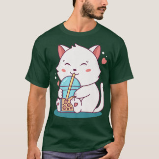 Cat Boba Tea Bubble Tea Anime Kawaii Neko Japans T-shirt