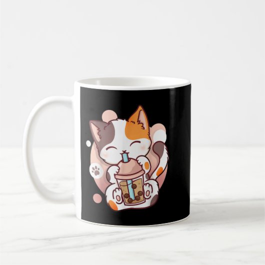 Cat Boba Tea Bubble Tea Anime Kawaii Neko Koffiemok (Links)